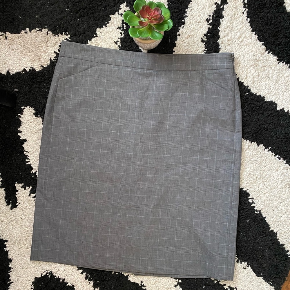 Theory Plaid Office Skirt SZ 6